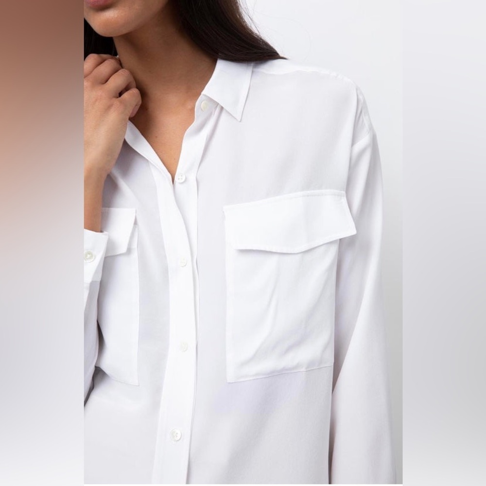 RAILS CORI SILK BUTTON DOWN BLOUSE - Picture 8 of 15